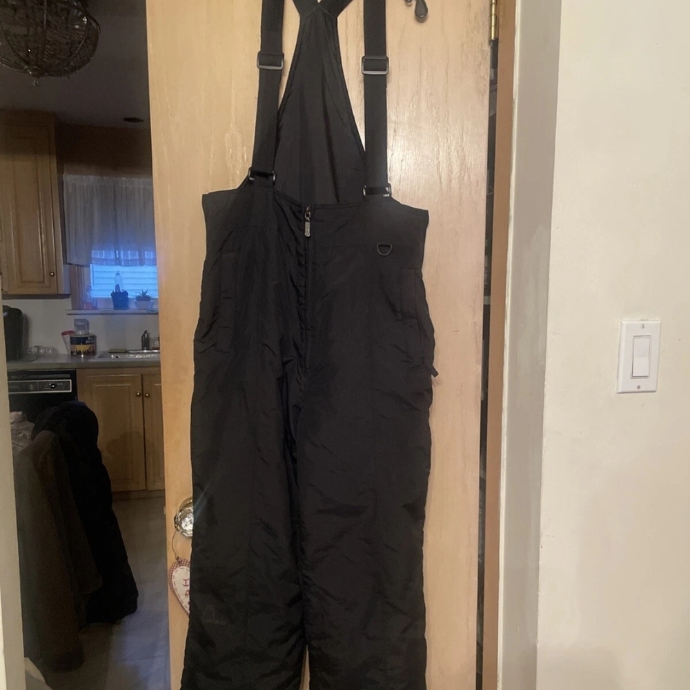 Black Snow Bib Overalls